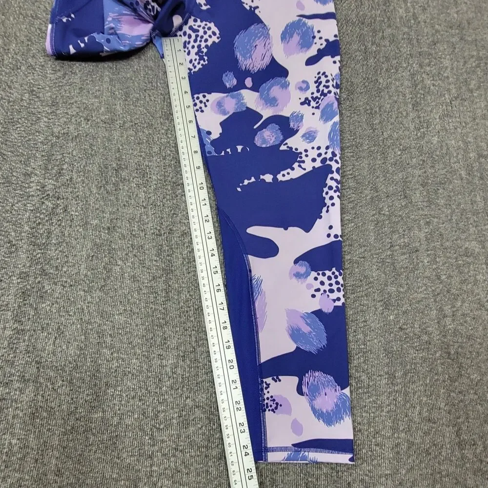 Under Armour Leggings Womens XL Bluish Purple Breathelux Print Athletic #1366941 - Picture 6 of 14